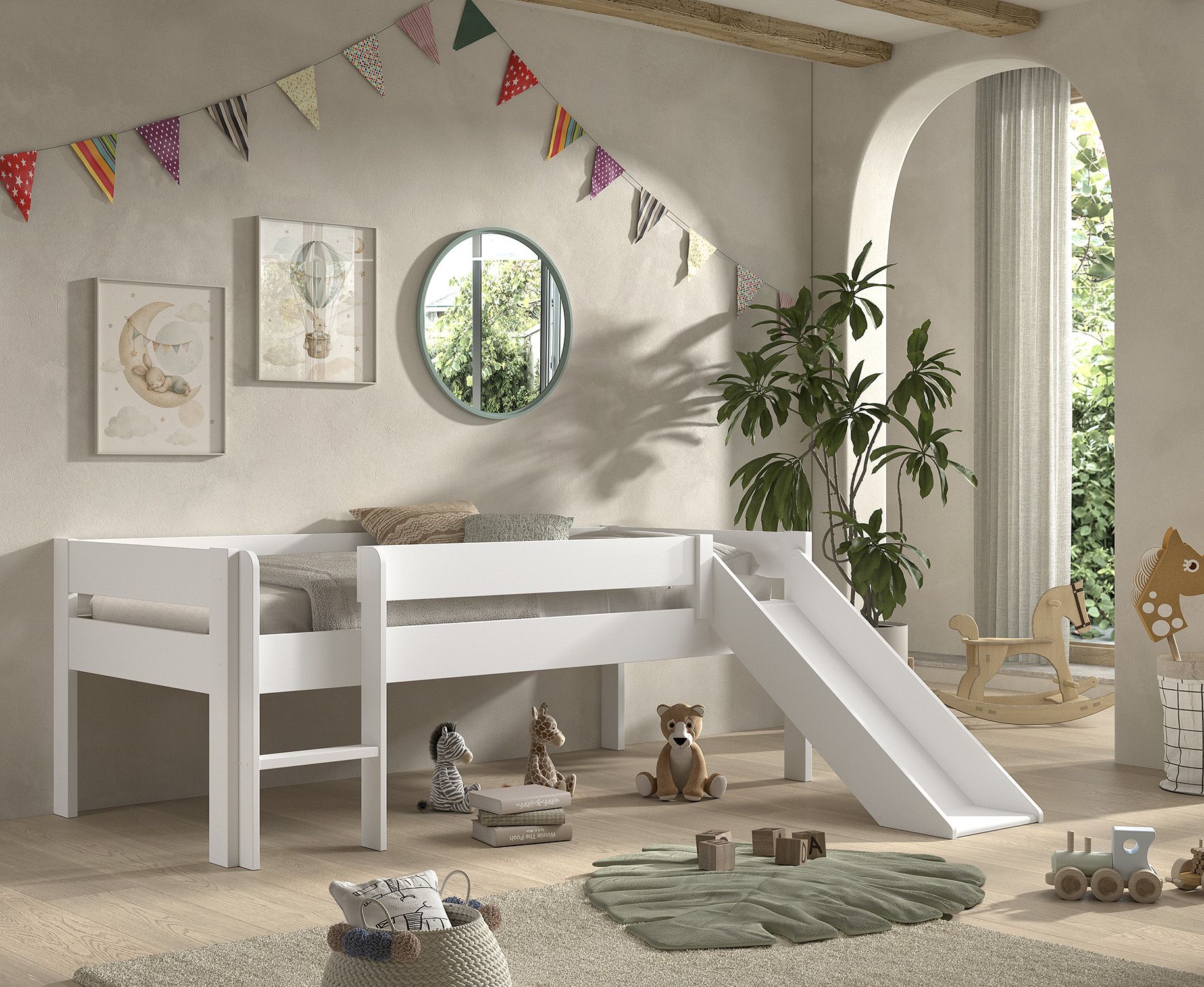 Primo Midsleeper χαμηλό με τσουλήθρα Primo Midsleeper χαμηλό με τσουλήθρα - Image 1